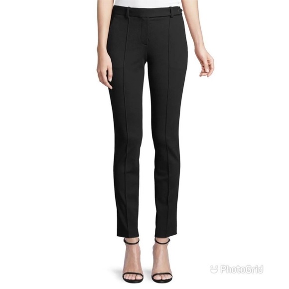 Theory black pintuck pants twill 2 knit size 4 - Picture 2 of 7
